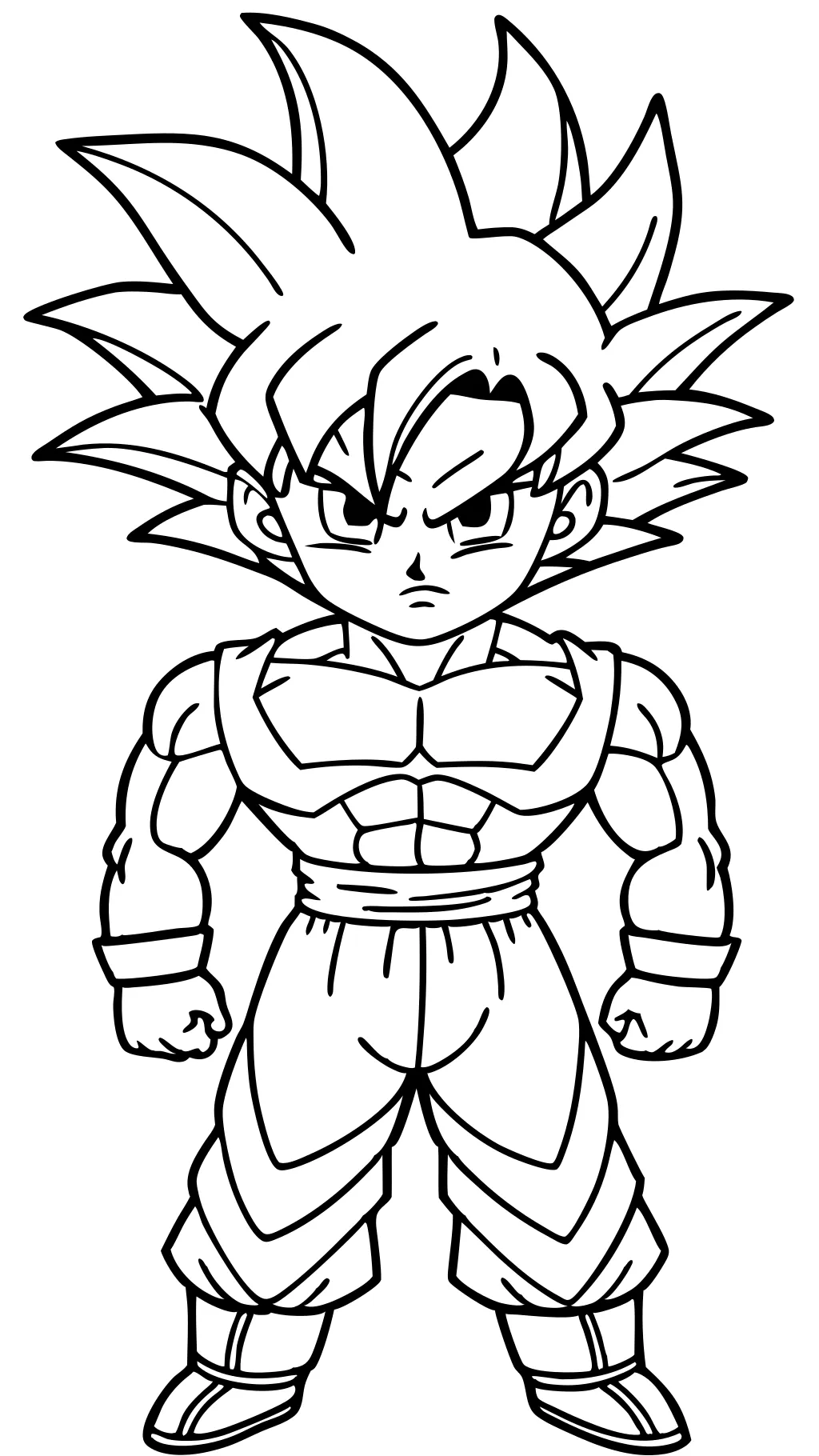 páginas para colorear de goku imprimibles